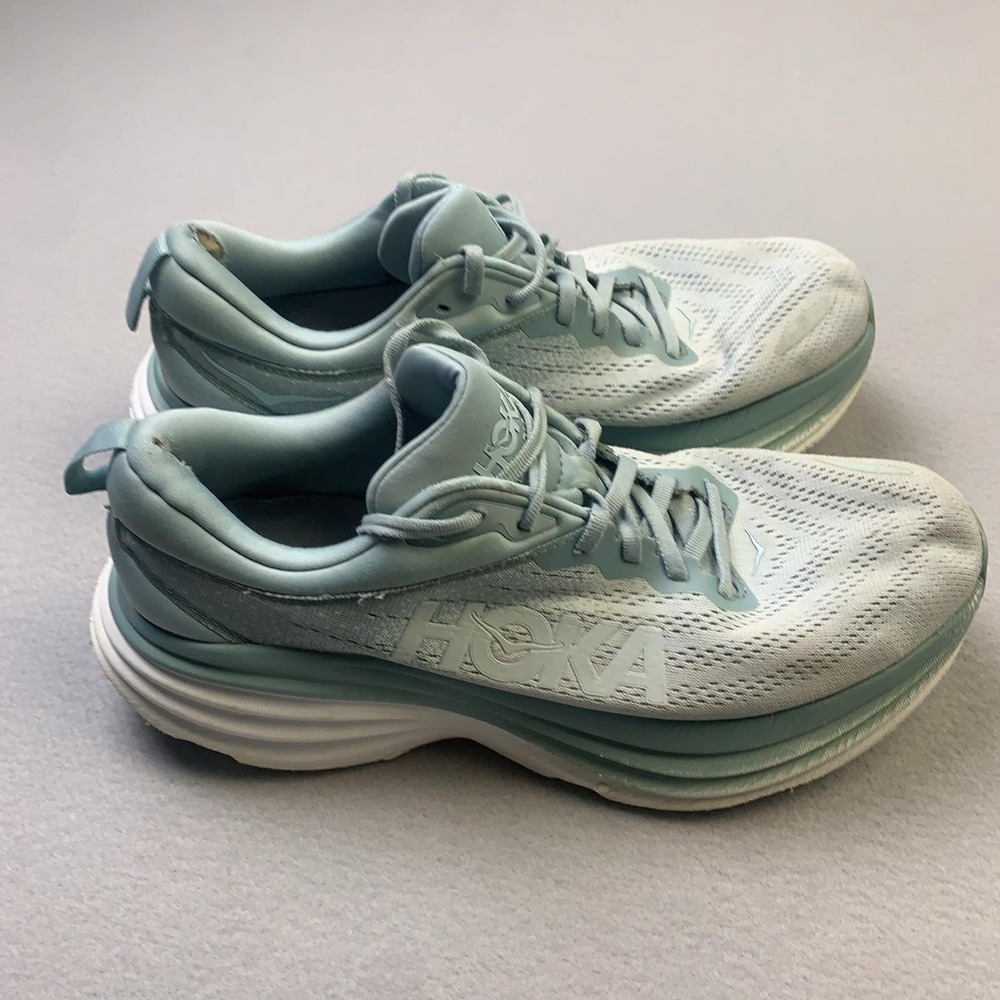 Hoka One One Bondi 8 Shoes Mens Size 11 Blue Running Sneakers 1123202 CBIF
